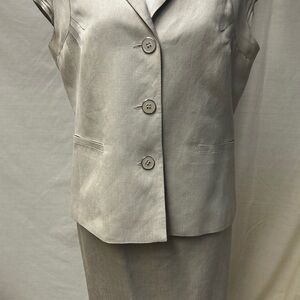 Calvin Klein Beige and White Blazer